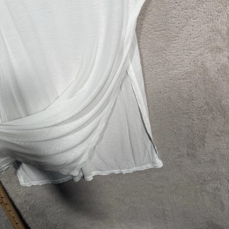 Alo Yoga Lightweight Split Side Short Sleeve Tee Small White Women’s - Image 3 of 4