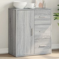 Sideboard Kommode Grau Sonoma-Eiche 60 X 31 X 70 Cm Holzwerkstoff
