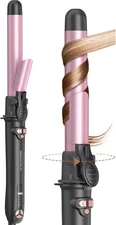 Rotating Curling Iron, Curl Cycle, 1 Inch Automatic Curling Wand for Long Hair, 
