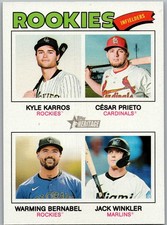 2026 Topps Heritage Warming Bernabel Cesar Prieto Kyle Karros Winkler RC #394
