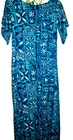 VTG 60's Made In Hawaii Barkcloth Hawaiian Aloha SHEATH MIDI STRAIGHT Dress XS