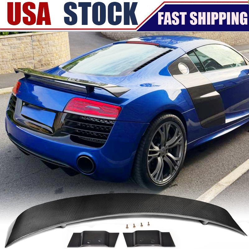 Fit For Audi R8 GT V8 V10 2008-2015 REAL CARBON Rear Trunk Spoiler Boot Wing Lip