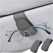 2-pack magnetic leather sunglasses clips for car sun visors