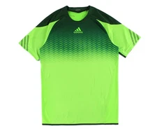 Adidas Mens Adizero Tee Green S, Color: Green/Lime Green