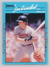 1990 Donruss Joe Orsulak #129 Orioles OF Teal Blue Variation Baseball Card