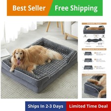 Dog Beds for Large Sized Dogs, Washable Orthopedic Dog Couch Sofa Bed with Wa...