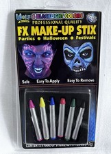 FX Make-Up Stix - Red, Yellow, Blue, Orange, Green  Black .52oz -New In Package