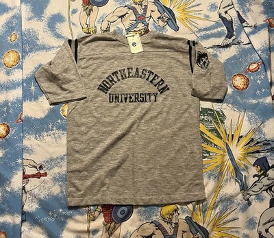 Vintage 70s 1970s Artex Northeastern University Collegiate Shirt Size L NOS NWT