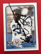 1988 Topps ERIC DICKERSON #118 Stamped Signed Autograph Football Card NFL HOF