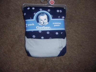 Gerber Potty training pants blue grey sports theme size 2T New