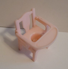 RENWAL vintage 1950 885 Pink POTTY CHAIR w/lift tray plastic DOLLHOUSE FURNITURE