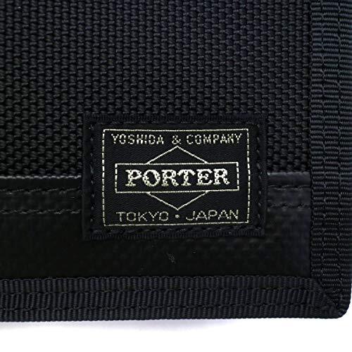 Billetera de nailon Yoshida & Co. PORTER 2 pliegues 703-07976 negra NUEVA hecha en Japón - Imagen 9 de 9