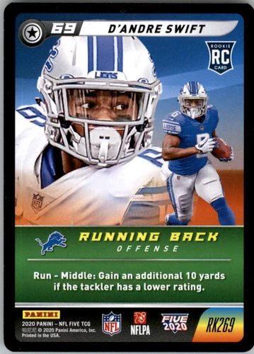 2020 Panini NFL Five TCG D'Andre Swift #RK269