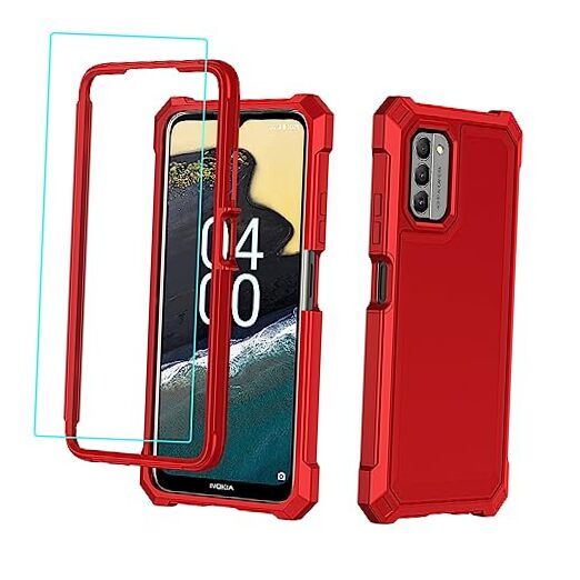 for Nokia C300 Case/Nokia G100 Case with Screen Protector,Nokia C300 Phone Red1