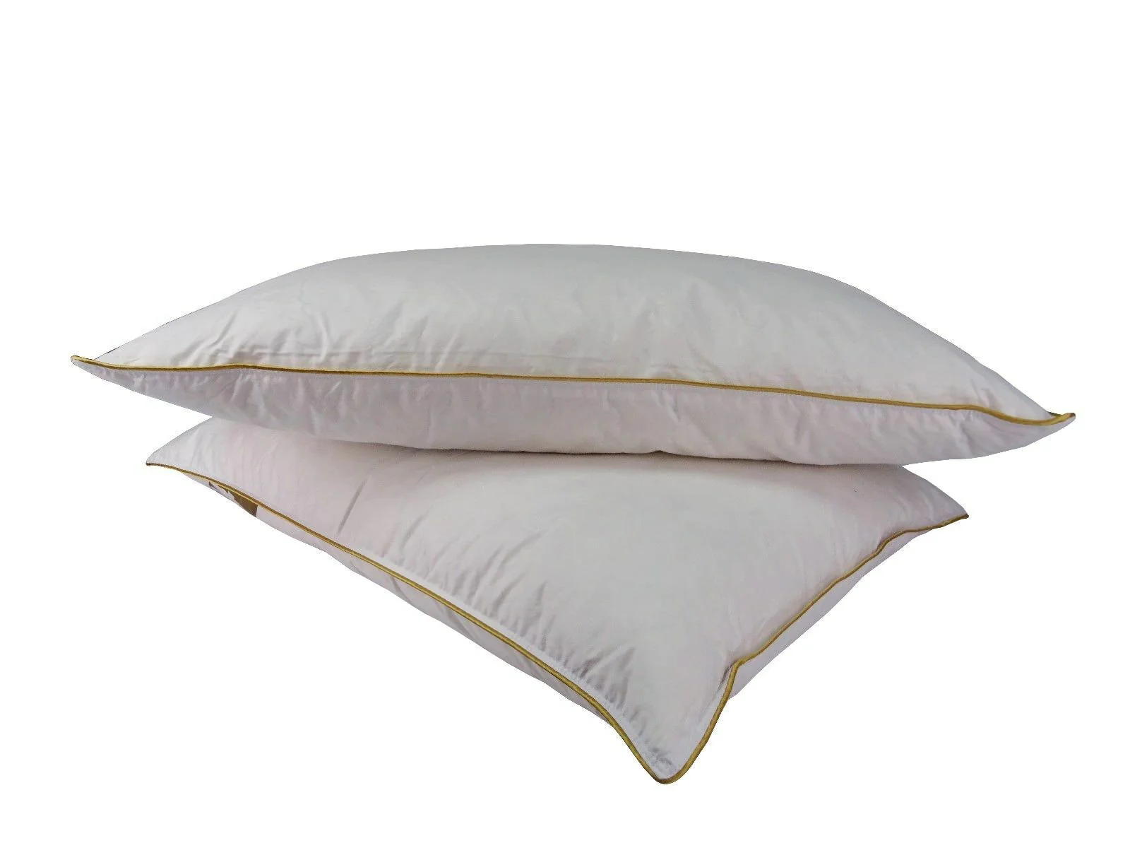 NEW Hotel Quality Pair Of Luxury Goose Feather & Down Pillow Pair Firm