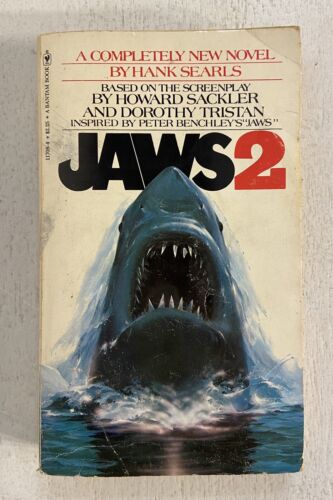 Jaws 2 von Hank Searls, 1978 PB Buch ~ Film Einbinden ~ Peter Benchley