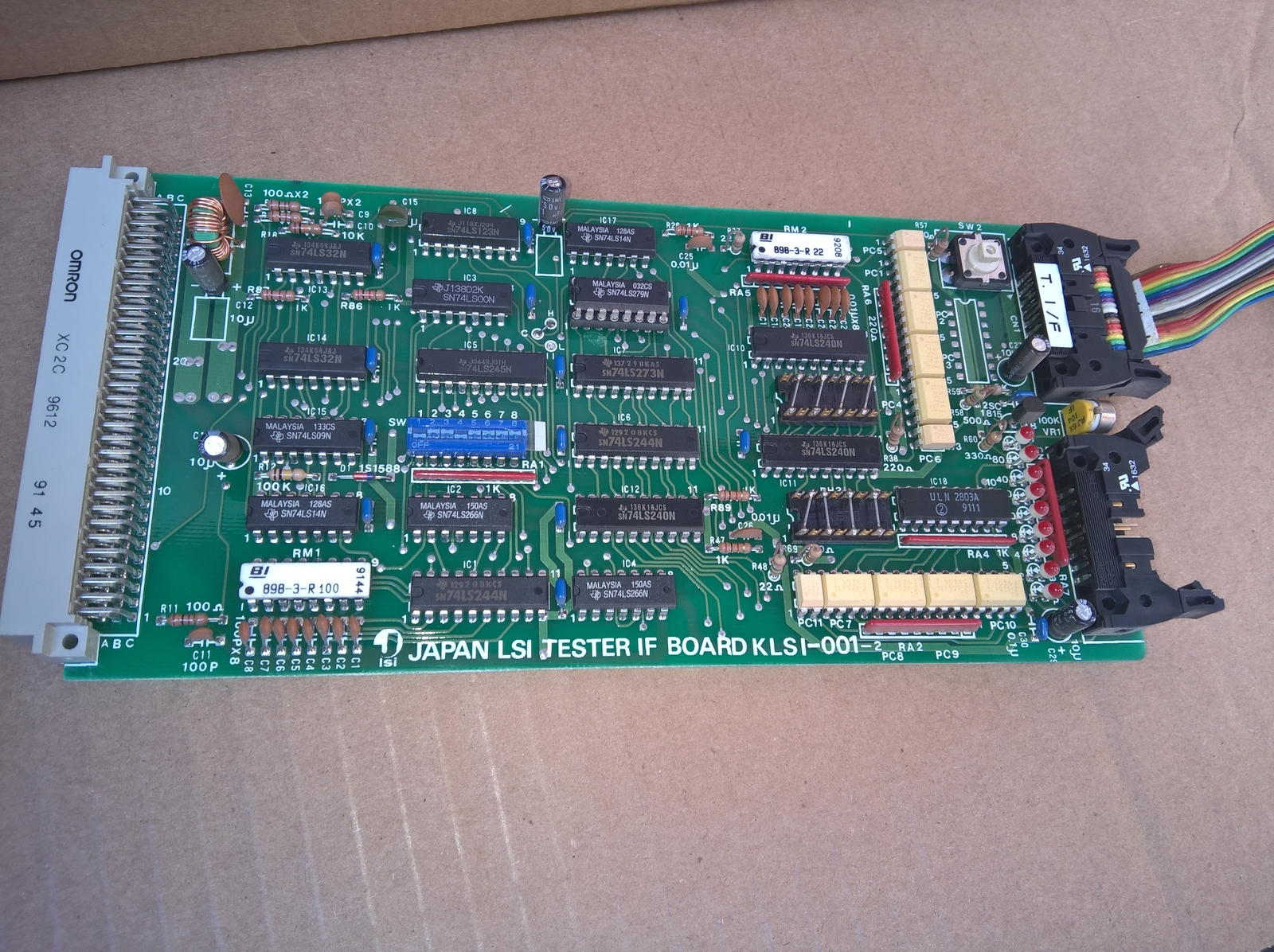 OMRON PLC / JLSI -- KLSI-001-2 TESTER IF BOARD Japan LSI for 3G8B2 controller