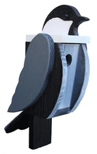 The Woodpecker Family Amish Handcrafted Birdhouse - CHICKADEE