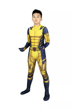 Kids Wolverine Cosplay Jumpsuit Deadpool 3 Boys Cos Bodysuit Halloween Costume