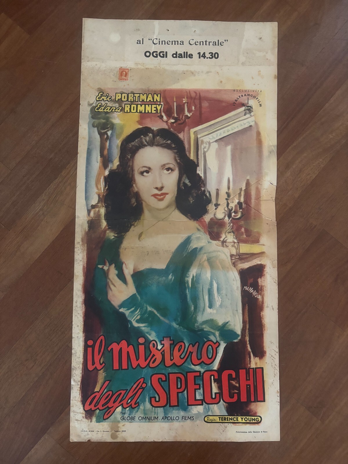Locandina originale film IL MISTERO DEGLI SPECCHI (1947) - Regia di Terence Young
