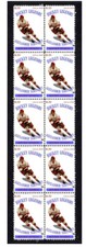 ALEXANDER YAKUSHEV SOVIET UNION ICE HOCKEY LEGENDS MINT STRIP OF 10 STAMPS