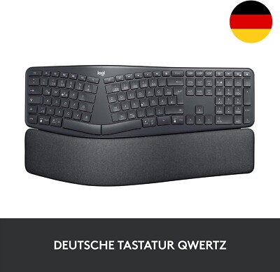 Logitech ERGO K860 for Business geteilte kabellose Tastatur 920-010345 QWERTZ