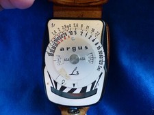 Vintage Argus Camera Light Exposure Meter with Leather Case