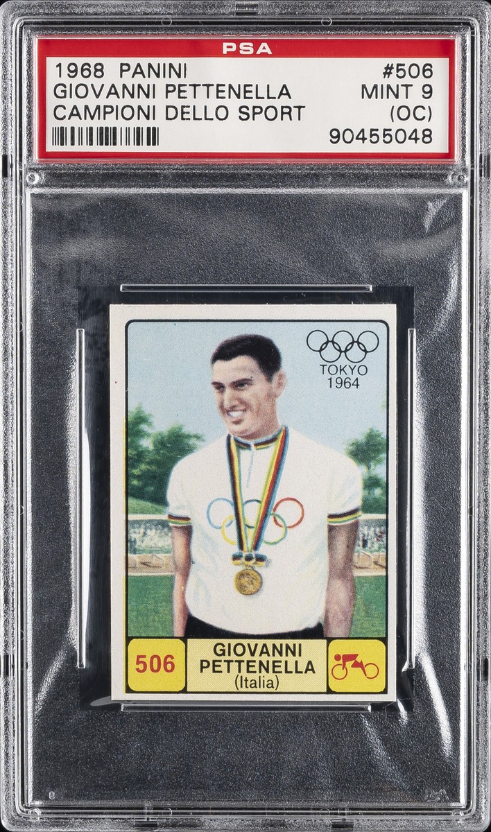 1968 PANINI CAMPIONI DELLO SPORT #506 GIOVANNI PETTENELLA PSA 9 OC