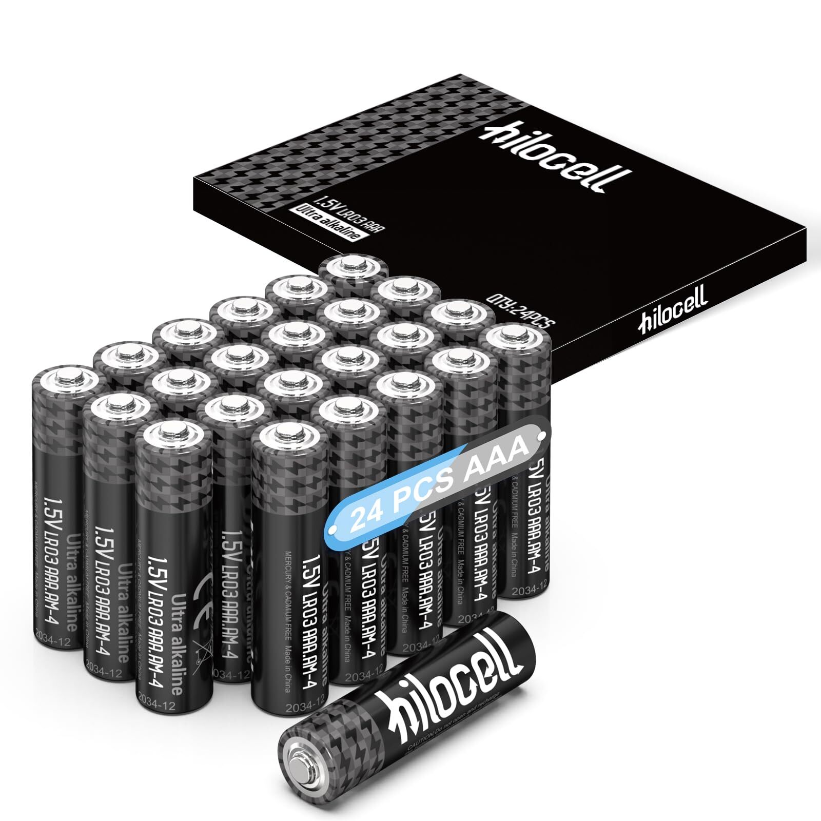 AAA Batteries 24 Pack, Triple A Alkaline Battery, Heavy Duty Max Power Ultra ...-image