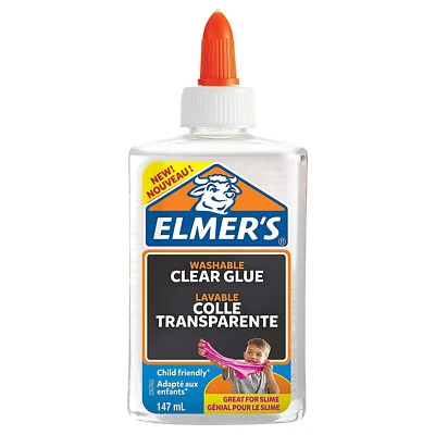 Pegamento Transparente Lavable Elmer's 147ml Seguro, Lavable Y No Tóxico