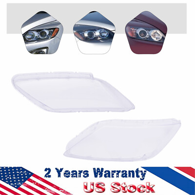 Left+Right For Mazda CX-7 2007-2012 Headlight Headlamp Lampshade Lens Cover Pair
