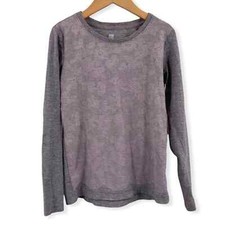 Tea Collection Grey Floral Long Sleeve Tee Size M 6-7