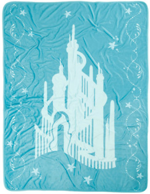 LICENSED DISNEY THE LITTLE MERMAID CASTLE ATLANTICA THROW BLANKET
