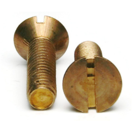 Silicon Bronze Slotted Machine Screw -#6/32x1 QTY 100 - Picture 4 of 4