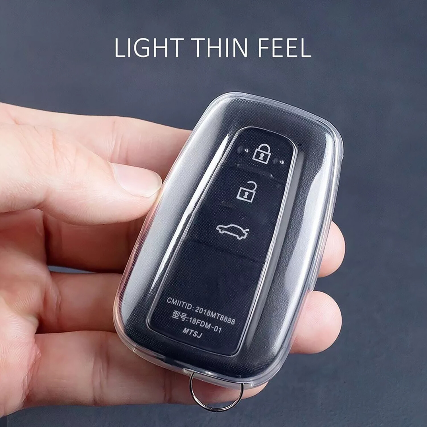 Transparent Clear Smart Car Key Fob Cover For Toyota Corolla Cross 2021-2023