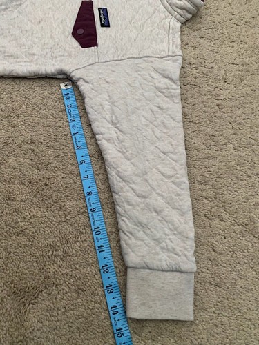 Patagonia Kids Girl’s L Organic Cotton Quilted Snap-T Pullover Oatmeal Outdoor - Picture 7 of 7