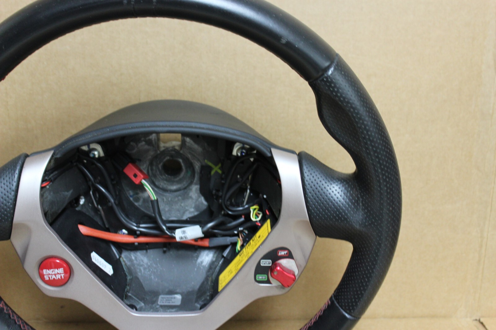 Driver Steering Wheel Black Red Stitch OEM Ferrari California 2010