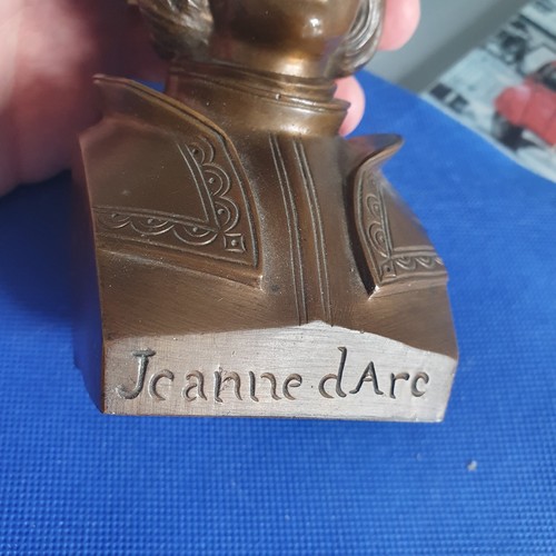 Buste en Bronze Jeanne D Arc SIGNÉE CHARDIGNY (1794-1866datée 1854 hauteur 13 cm - Picture 4 of 14