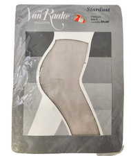 Van Raalte Stardust Panty Hose Platinum Size C Sheer to Waist Sandalfoot READ 