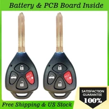 2 For 2007 2008 2009 2010 Toyota Camry Car Remote Keyless Entry Key Fob