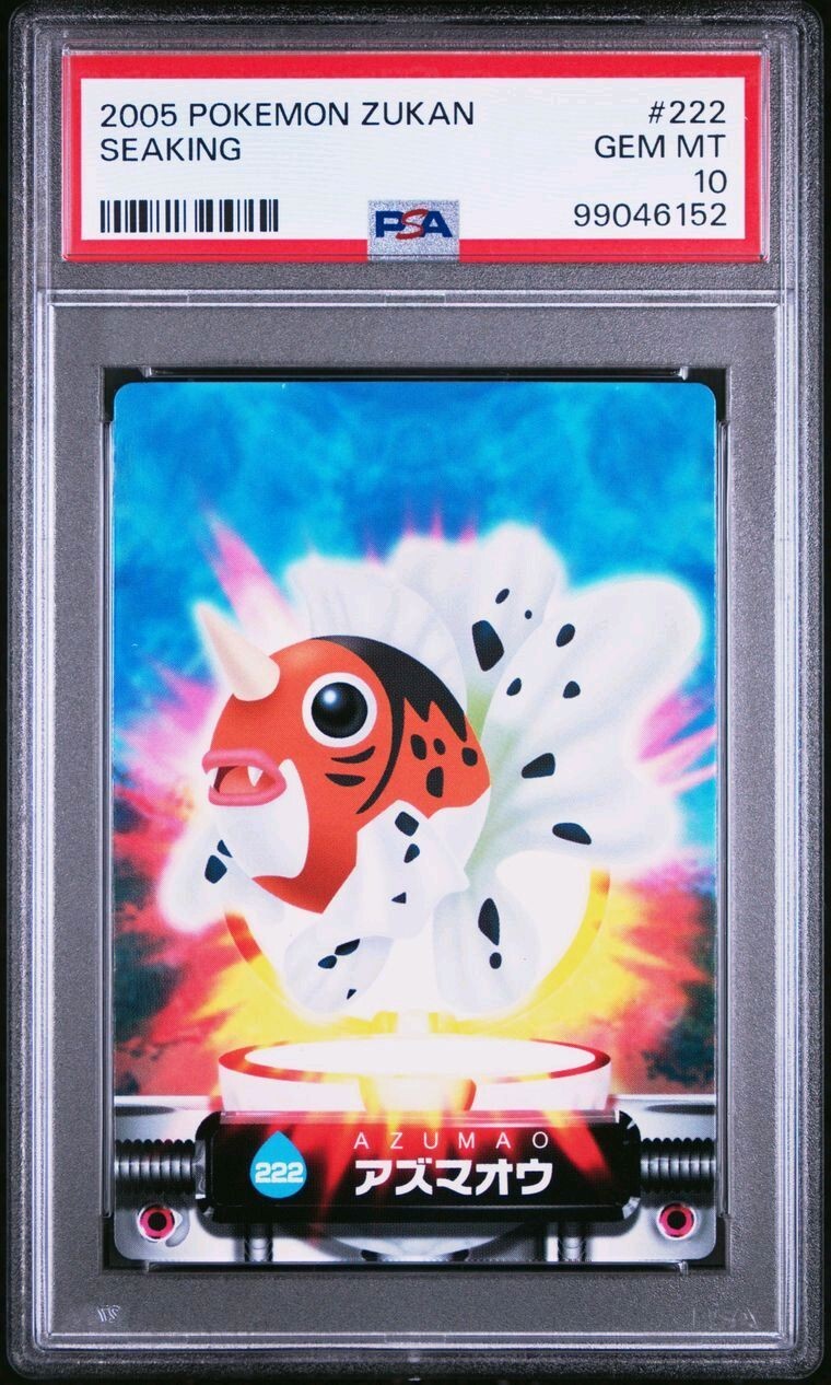 PSA 10 GEM MINT Seaking 222 Bandai Carddass Zukan Advanced Gen Pokémon POP 1
