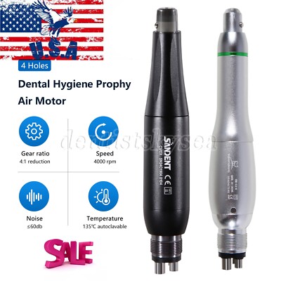 Dental Premium Plus Hygiene Prophy Air Motor Handpiece 4Hole Nose Cones FreeShip