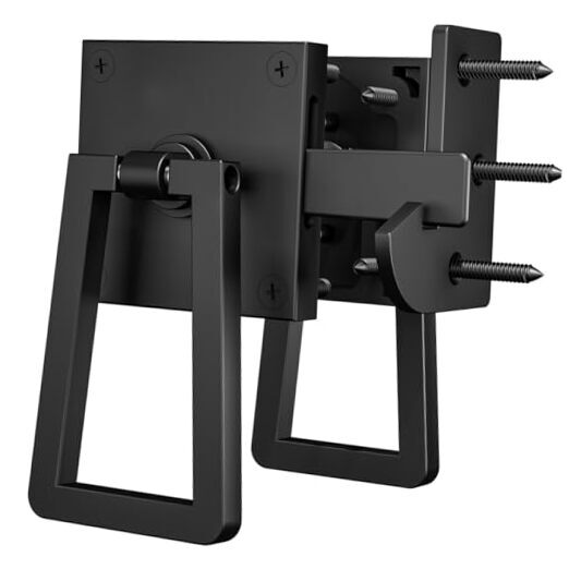 Heavy Duty Double Side Gate Latches for Wooden Fence,Aluminum Self