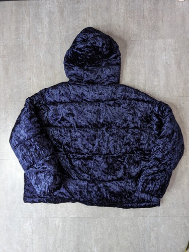 Arizona Jean Co Puffer Jacket XXL Womens Velvet Hooded Winter Jewel Purple NWT - Picture 8 of 8