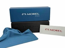 NEW Morel GA Black Blue Hard Clamshell Eyeglasses Case Microfiber Cloth