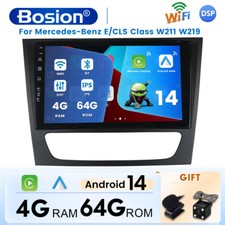 For Mercedes-Benz E/CLS Class W211 W219 CarPlay Android 14 Car Radio GPS SAT NAV