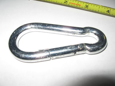 60 pc Spring Snap Quick Link Lock Carabiner 3.5'' OA 90mm Galvanized Steel