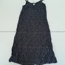 ALL THAT JAZZ Dress 8 Black Regular Womens Floral Knee Length Strappy Vintage