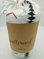 Patterned Duvet Cover Set 3 Pcs Full/Queen Size