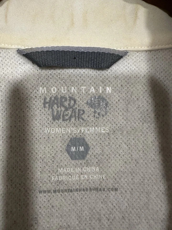 Suéter Mountain Hardwear 1/4 Cremallera Mujer Manga Larga Cuello Alto Mediano Lana Marfil Foto 4 de 4